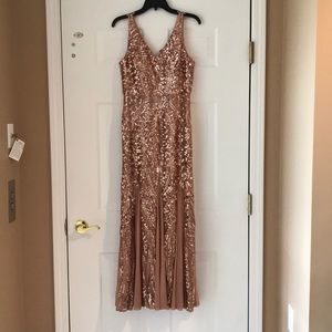 Rose Gold 10P Sequined Gown 10P